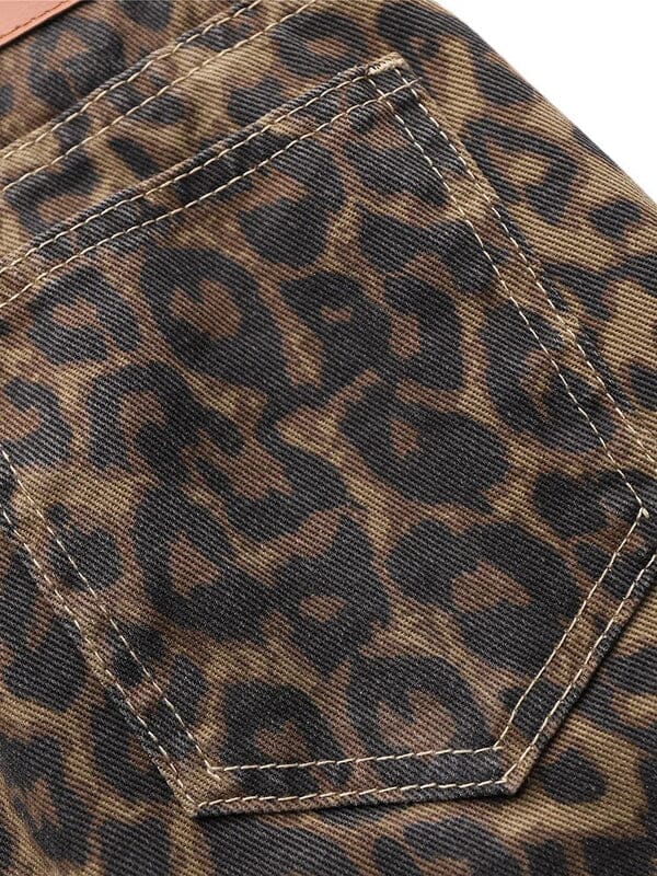 Calça Jeans Leopardo - Wide Leg Animal Print5