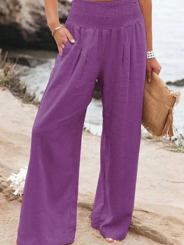 Calça de Algodão - Maria Júlia Calça Finesse Roxo P 