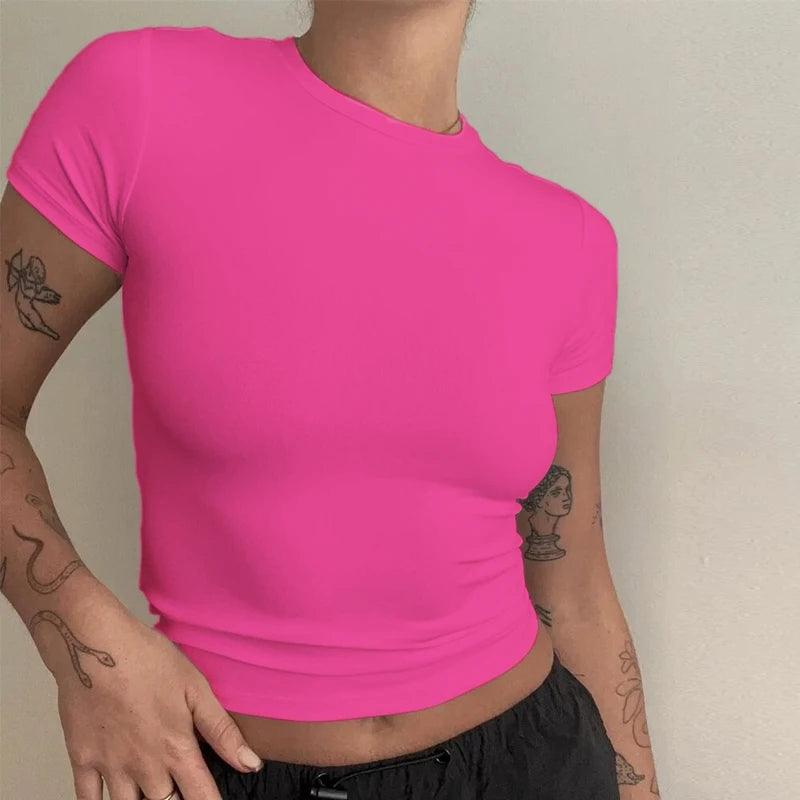 Camiseta Slim Fit Feminina - Isadora rosa