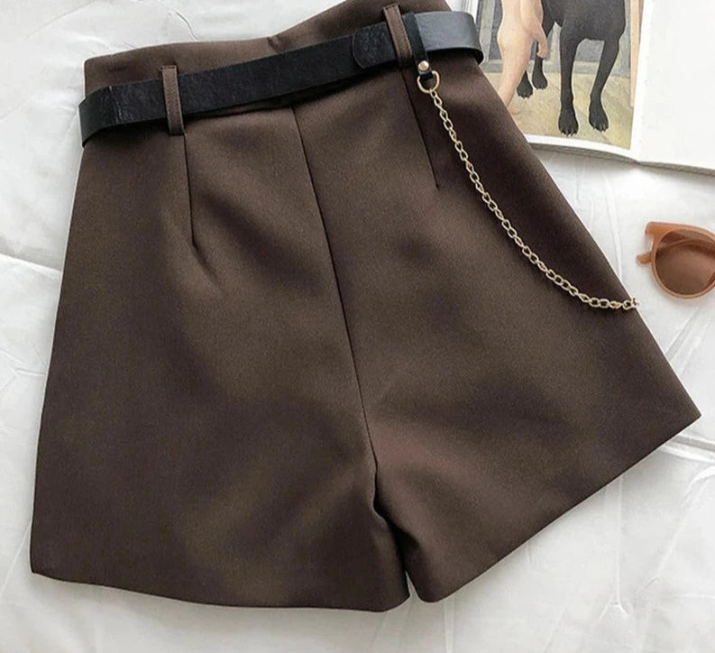 Short Saia Alfaiataria - Coffe