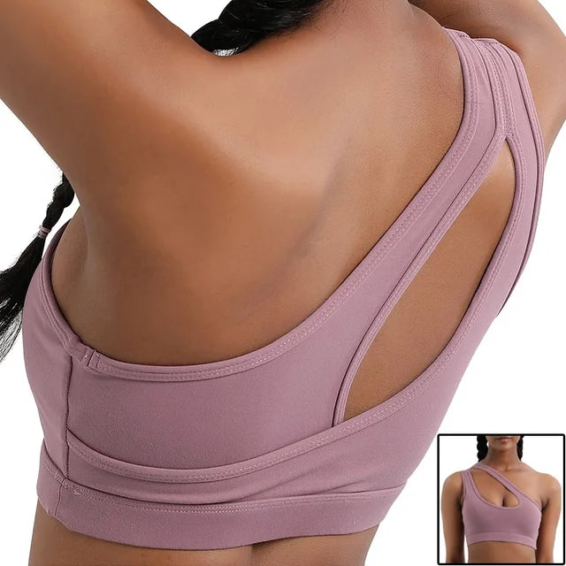 Top Fitness Alça Transversal - Unilateral Tops Finesse Lilás Escuro PP 