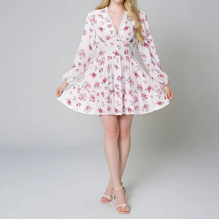 Vestido Curto Floral - Fiorenza