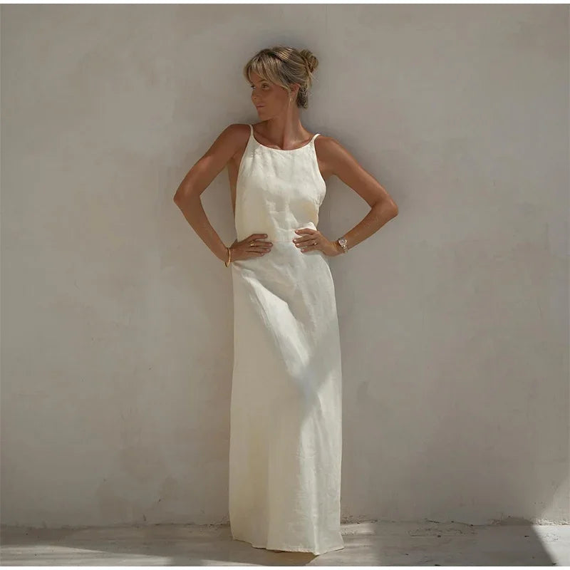 Vestido Longo Casual Branco - Luar branco