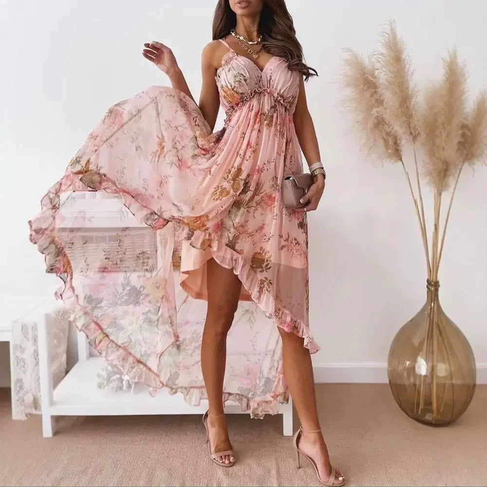 Vestido Longo Elegante - Rachel floral