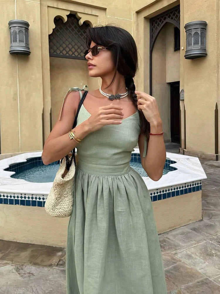 Vestido Midi Casual - Vanessa Verde