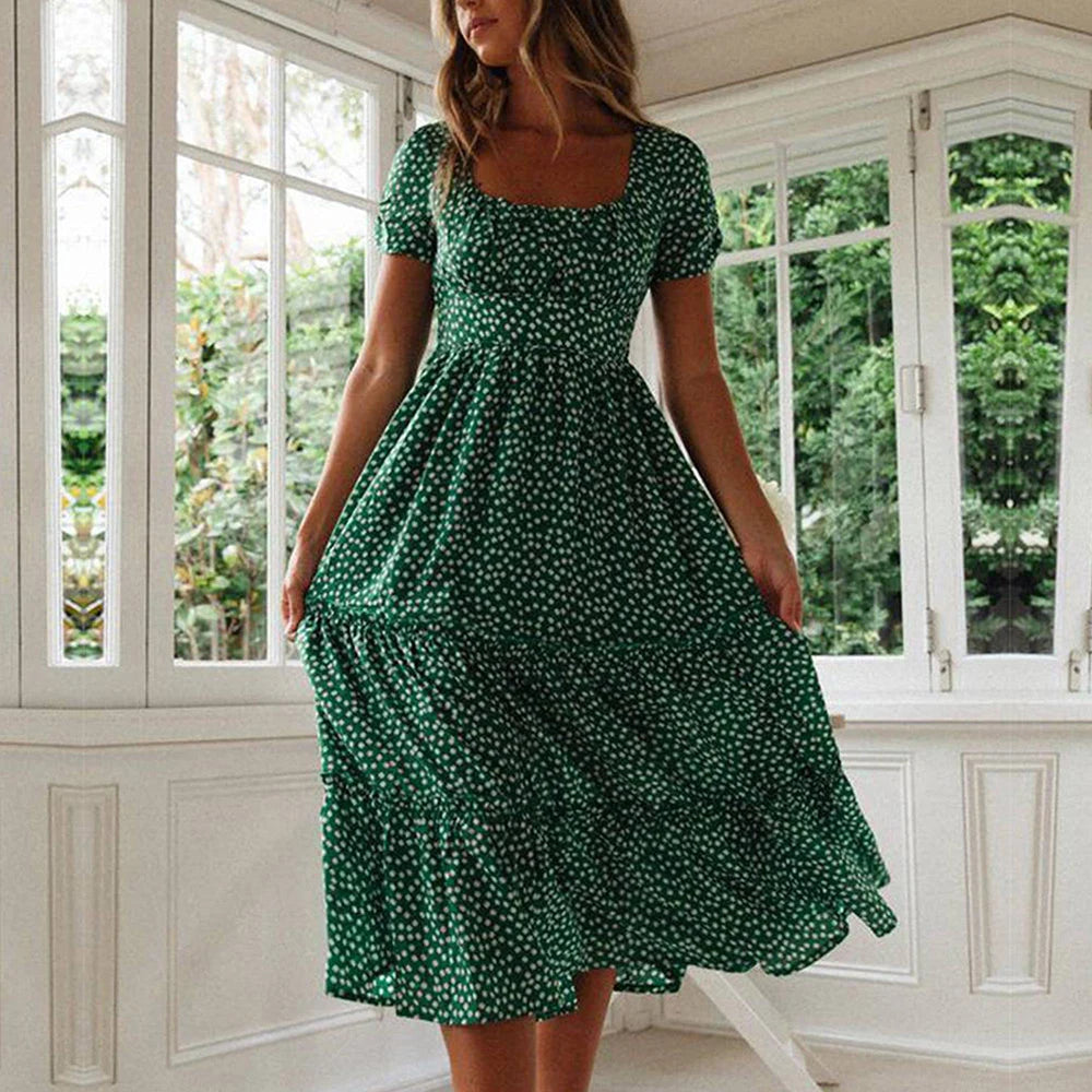 Vestido Midi Soltinho - Gizele Verde