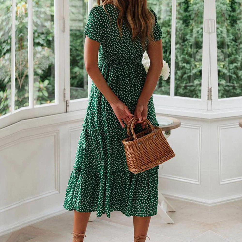 Vestido Midi Soltinho - Gizele verde