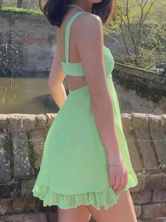 Vestido curto soltinho - Renata verde