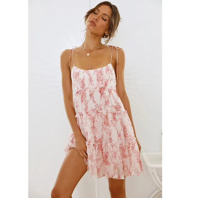 Vestido Maristela Vestido Finesse Folhas Rosas P 